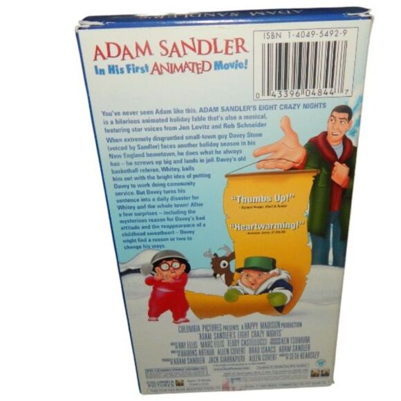 ADAM SANDLER'S EIGHT CRAZY NIGHTS vintage VHS in original paper case - Picture 4 of 6